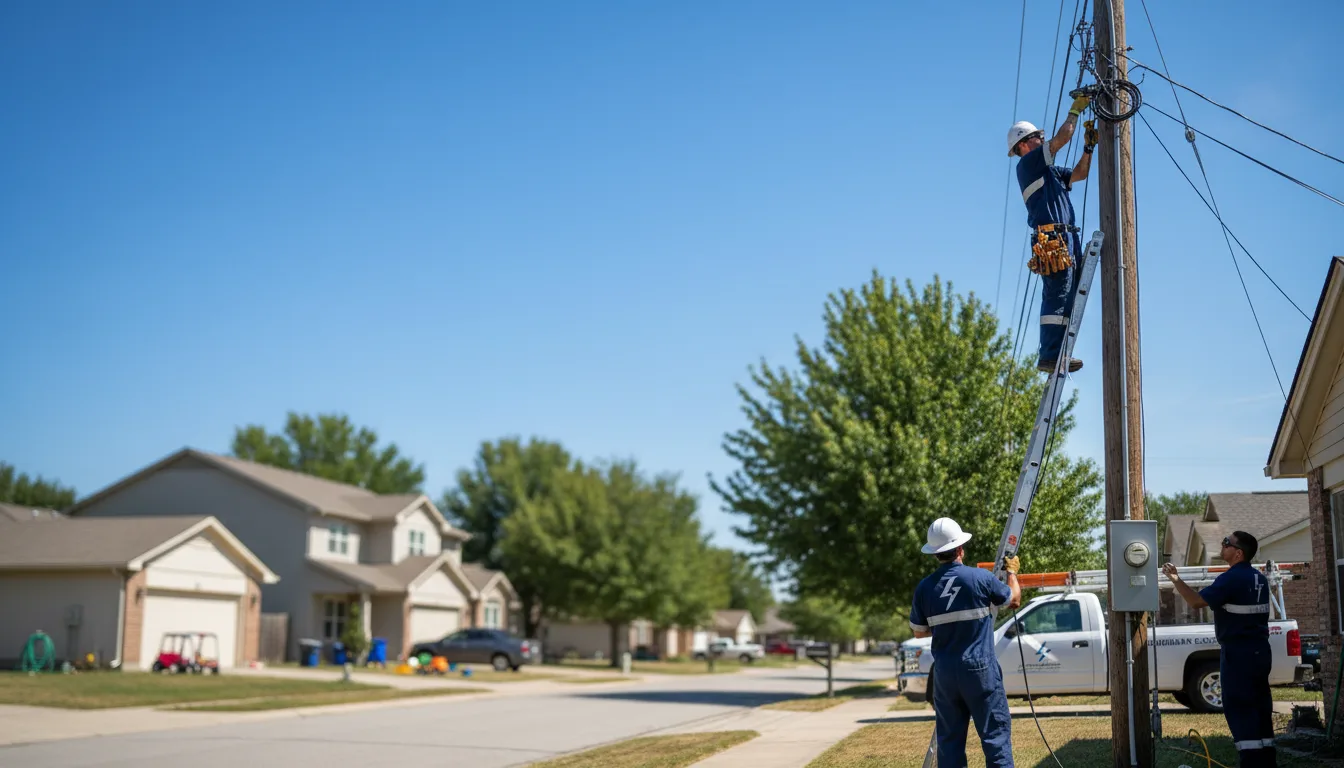 Residential electrician providing installation services in Pawnee, TX